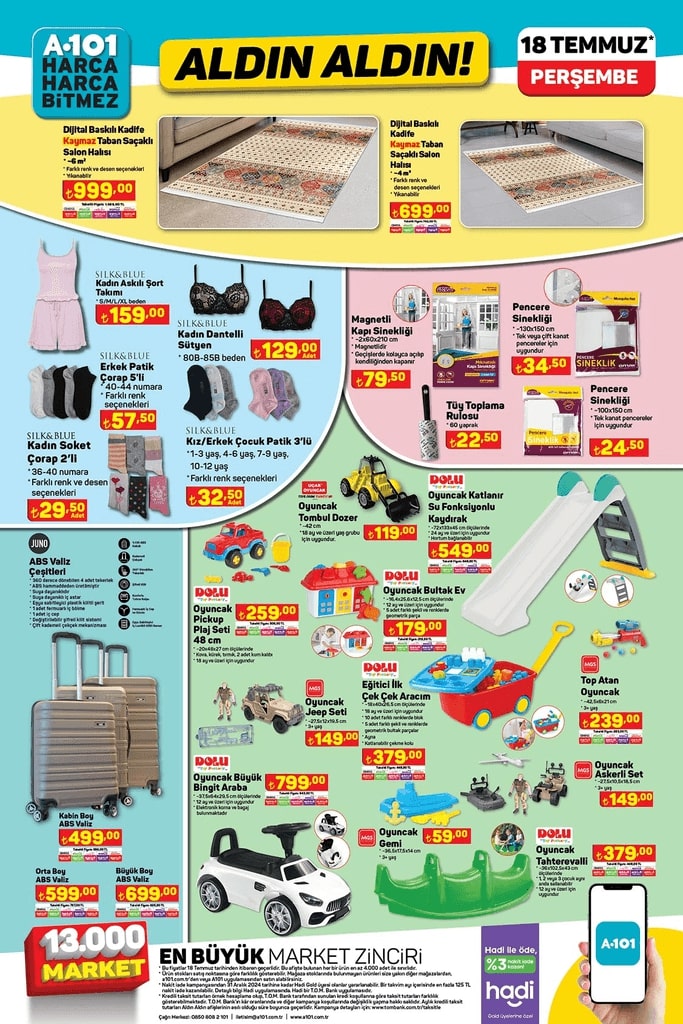 18 Temmuz A101 Aktüel Katalog