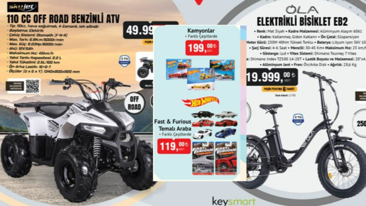 26 Temmuz Cuma Bim İndirimleri Başladı! Bim Hot Wheels ATV ve Elektrikli Bisiklet Satacak