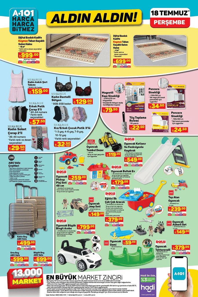 A101’de bu hafta katlanabilir bisiklet ve A101 tavan pervanesi satılacak. İşte te A101 18 Temmuz 2024 kataloğu aktüel ürünler  ve fiyatları