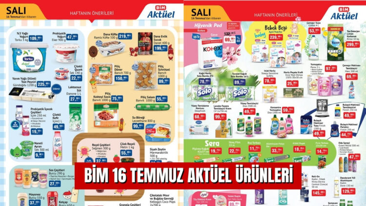 16 Temmuz Bim aktüel indirimleri