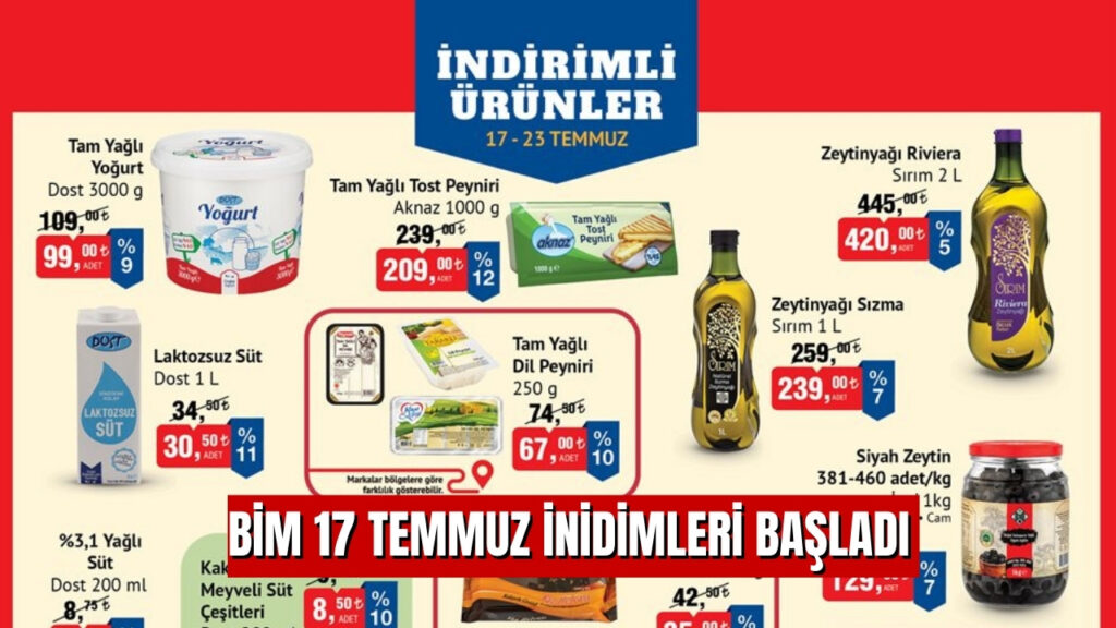 Bim 17 Temmuz indirimleri