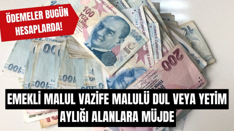 Emekli Malul Vazife Malulü Dul veya Yetim Aylığı Alanlara Müjde: Maaş Farkı Bugün Ödenecek!