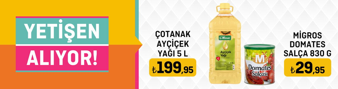 Migros’ta Ayçiçek Yağ Yetişen Alıyor İndirimi! 5 LT Yağ Fiyatı Şaşırtacak!